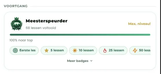 Voortgang en badges